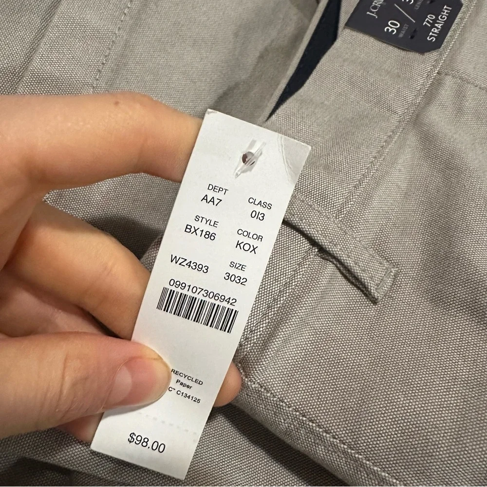 J crew khaki oxford 770™ Straight-fit tech oxford pant 30 x 32
